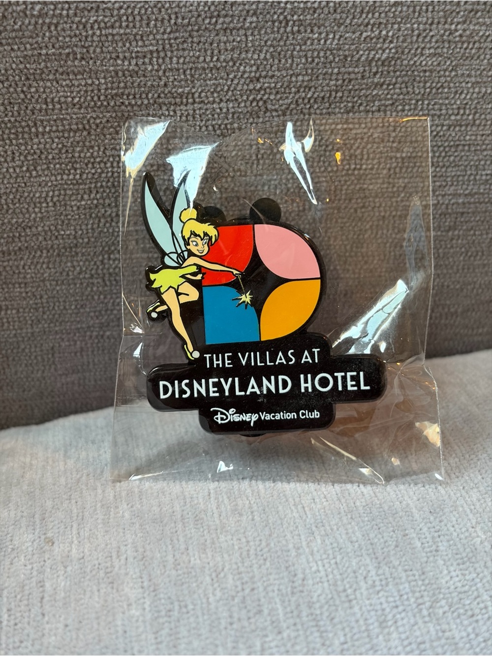 Disney Tinker Bell Villas Logo Wall Decor - Blue Pink Yellow Black